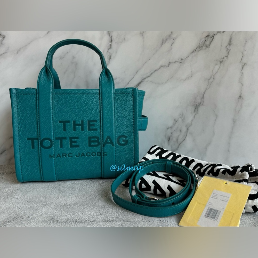 EUC - Marc Jacobs The Leather Tote Bag Small - Harbor Blue